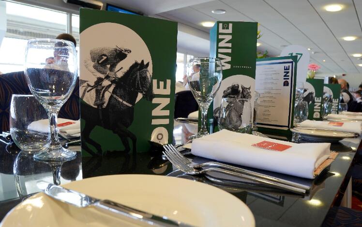 Hospitality table at Southwell Races